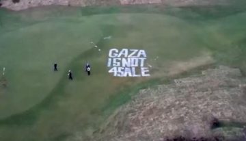 Vandalizan el campo de golf de Trump en Escocia: «Gaza no está a la venta»