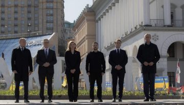 Merz, Macron, Starmer y Tusk llegan a Kiev para presionar a Putin para aceptar un alto el fuego de 30 días en la guerra de Ucrania