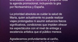 María Becerra cancela su gira tras complicaciones de salud: «Perdí fuerza»