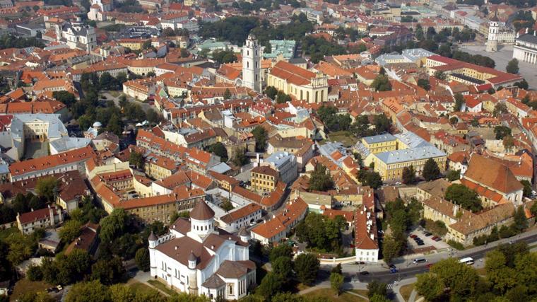 Vista aérea de la ciudad de Vilna