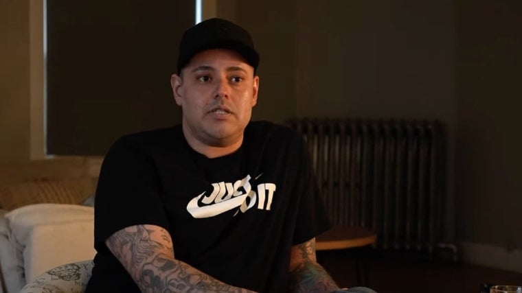 Carlos Cartagena, alias 'Charli', líder de Barrio 18 Revolucionarios, durante la entrevista con 'El faro'