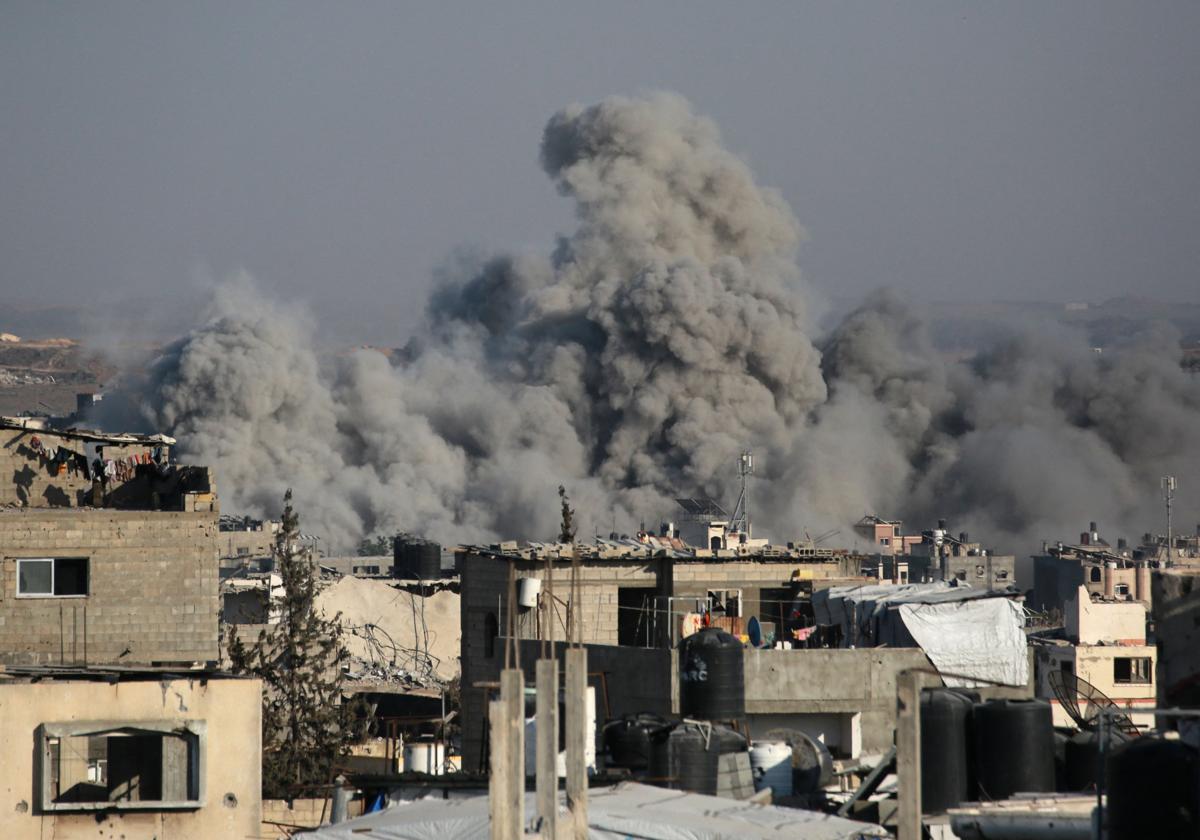 Un ataque israelí sobre Gaza.