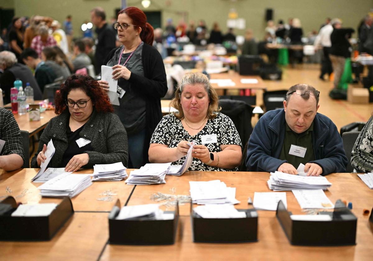 Recuento de votos en las últimas elecciones generales del Reino Unido