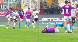 [VIDEO] Zampedri y Medel tuvieron duro choque en el Monumental