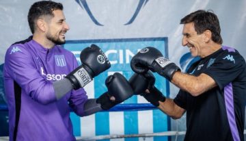 Racing desmintió quiebre entre Arias y Costas con divertida sesión de «boxeo»
