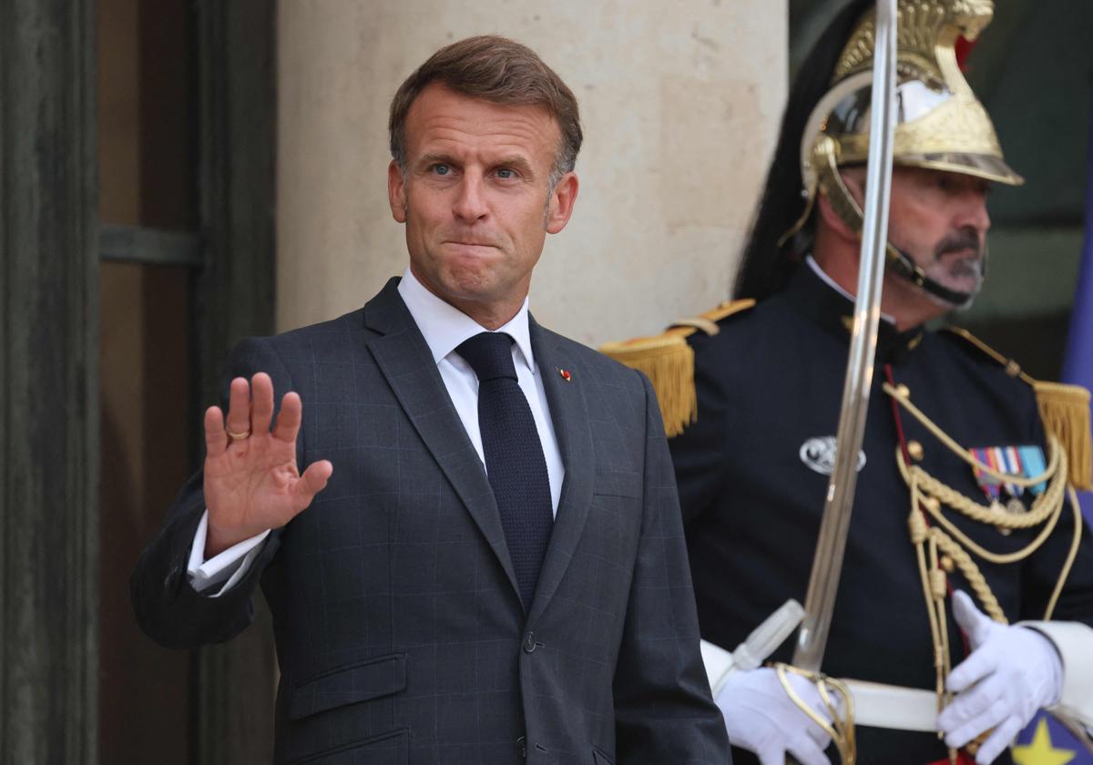 Macron, esta semana en el palacio del Elíseo, en París