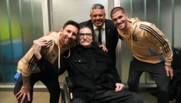 [VIDEO] El encuentro de Charly García y Lionel Messi tras el triunfo de Argentina
