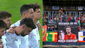 Portugal realizó emotivo homenaje a Diogo Jota en el duelo ante Armenia