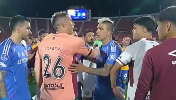 [VIDEO] Leandro Fernández protagonizó tenso cruce ante el portero de Lanús tras el empate de la U