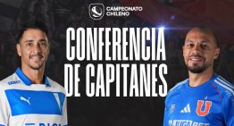 La conferencia de capitanes en la previa al clásico de U. Católica y U. de Chile La conferencia de capitanes en la previa al clásico de U. Católica y U. de Chile