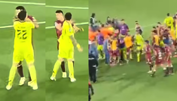 [VIDEOS] El golpe de Zaldivia y la patada a Contreras: Lo que no se vio en TV de la trifulca en Lanús