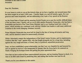 Trump pide por carta al presidente de Israel que indulte preventivamente a Netanyahu