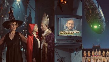 Video de Halloween reunió a candidatos, la contralora y el cometa 3l/Atlas