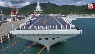 China pone en servicio su tercer portaaviones, el primero con catapultas electromagnéticas