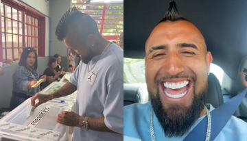 «Me voy a tirar a Presidente»: Arturo Vidal se robó las miradas en su camino a votar