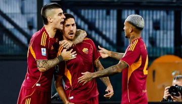 Roma alcanzó la cima en la Serie A tras triunfo sobre Udinese en el Olímpico