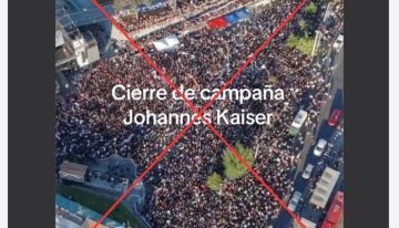 Falso: foto adjudicada al cierre de campaña de Kaiser es de un acto de Jara