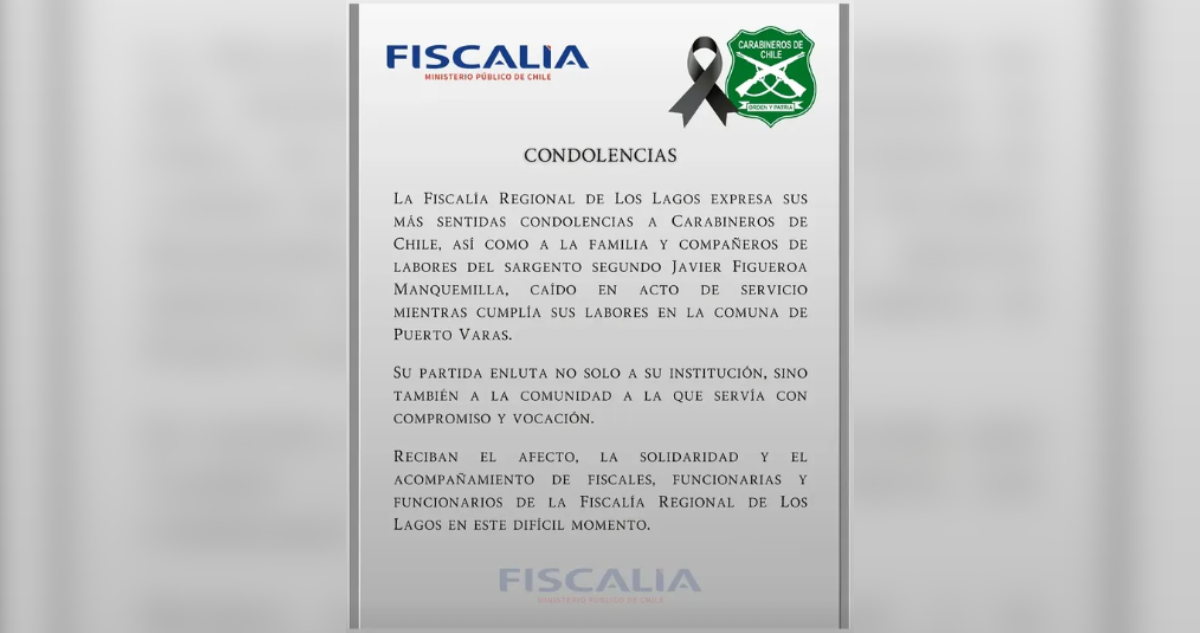 Confirman muerte sargento Javier Figueroa, carabinero baleado en la cabeza en Puerto Varas