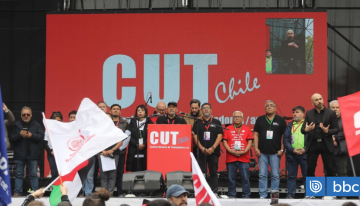 Marcha de la CUT llega a un costado del GAM con foco en la unión y en mantener beneficios sociales
