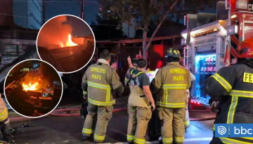 Incendio de al menos cuatro viviendas en Cerrillos movilizó a más de un centenar de bomberos