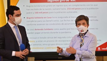 Alcaldesa de Bogotá anuncia segundo giro de ayudas