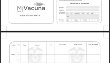 ¿Cómo será el carné de vacunación que recibirán las personas inmunizadas contra el Covid-19?