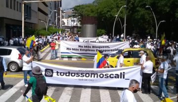 Así transcurrió la ‘marcha del silencio’ en Cali en rechazo a los bloqueos y la violencia
