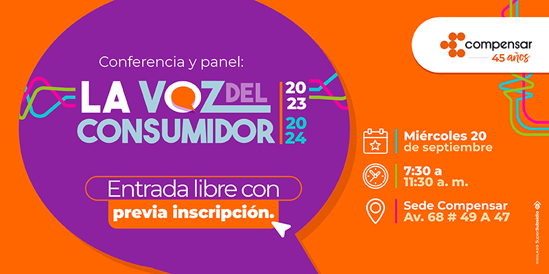 Conferencia ‘La voz del consumidor 2023-2024’ un evento con entrada libre