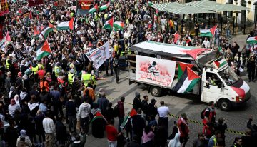 Miles marchan a favor de Palestina antes de presentación de Israel en Eurovisión