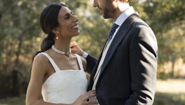 La novia madrileña que triunfó en su boda con una falda de flores