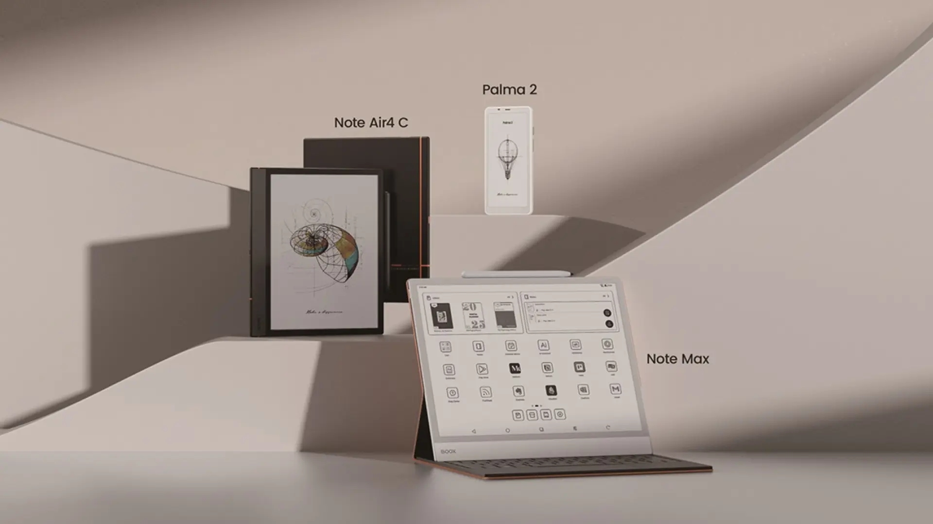 BOOX presenta los nuevos dispositivos con tecnología eInk: Note Air4 C, Palma 2 y Note Max