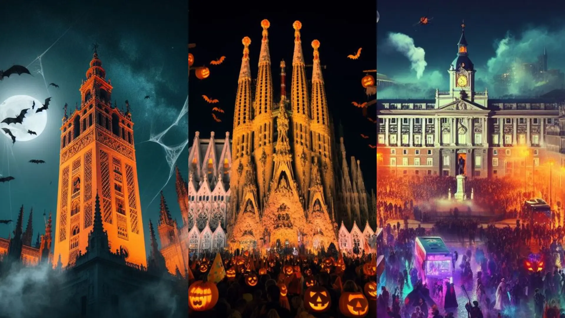 Las principales ciudades españolas en modo Halloween: así se las imagina la inteligencia artificial