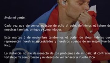 Ricky Martin y otros artistas hacen su llamado a votar a pocas horas de las elecciones