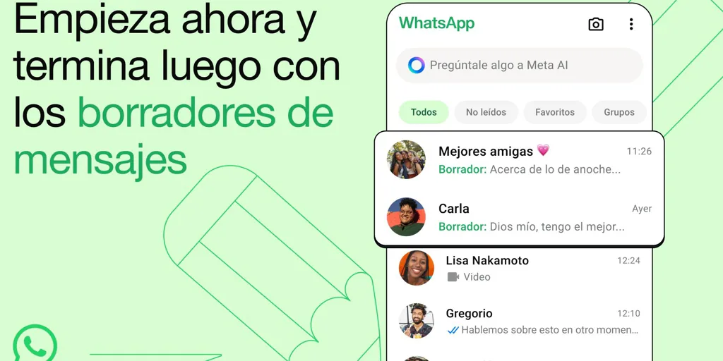 WhatsApp anuncia la llegada de los borradores de mensajes: así funcionan