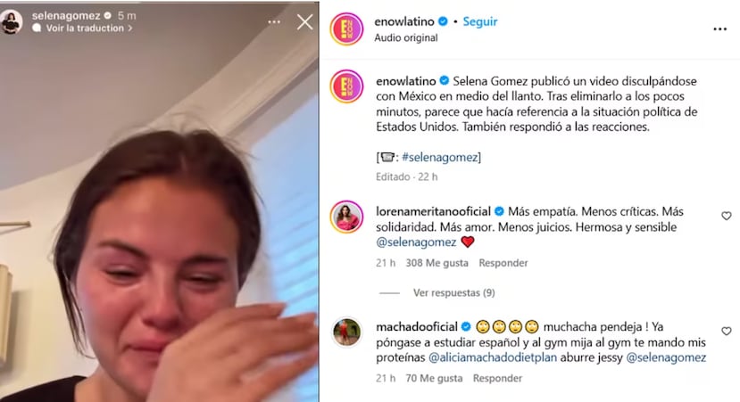 Alicia Machado revela por qué criticó el video de Selena Gómez desconsolada