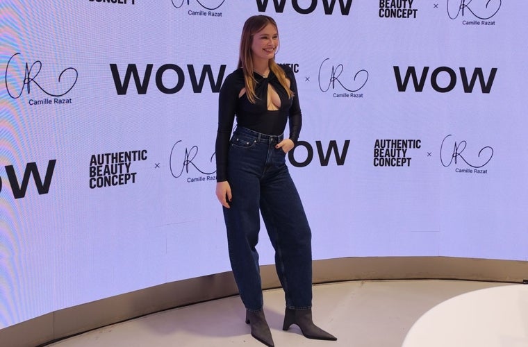 Camille Razat presentó las novedades de Authentic Beauty Conept en Wow Serrano, en Madrid.