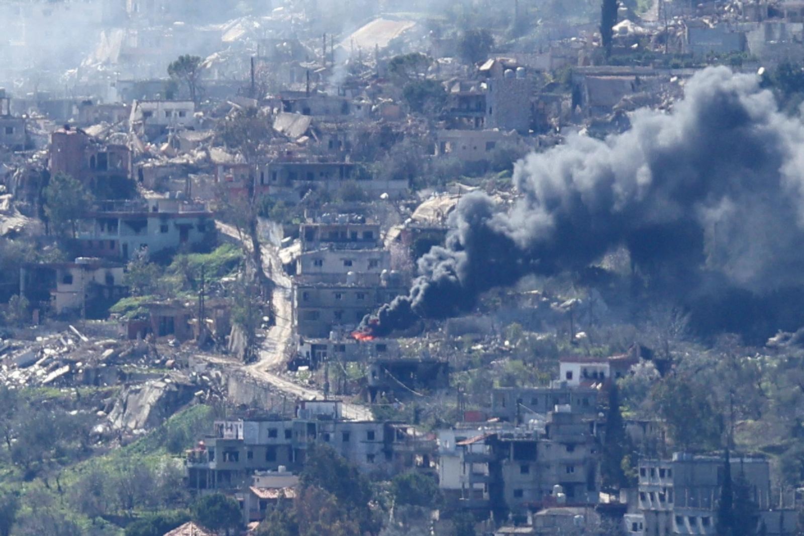 Aldea de Kfar Kila, en el sur del Líbano, durante una operación del Ejército israelí