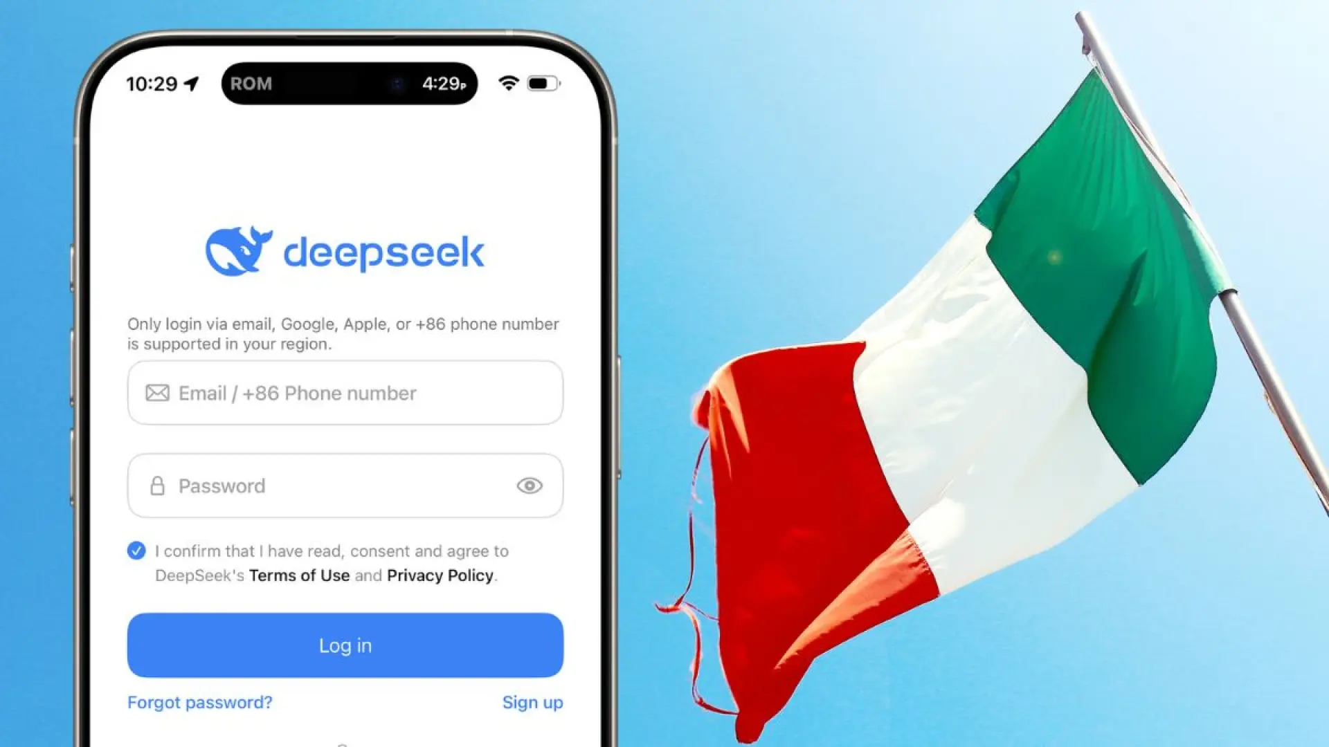 DeepSeek se enfrenta a su primer desafío en Europa: Italia bloquea la IA china por "falta de información"