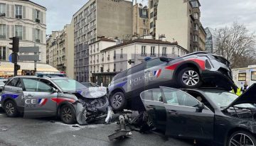 Trece heridos tras una persecución policial que acaba en un rocambolesco choque en París