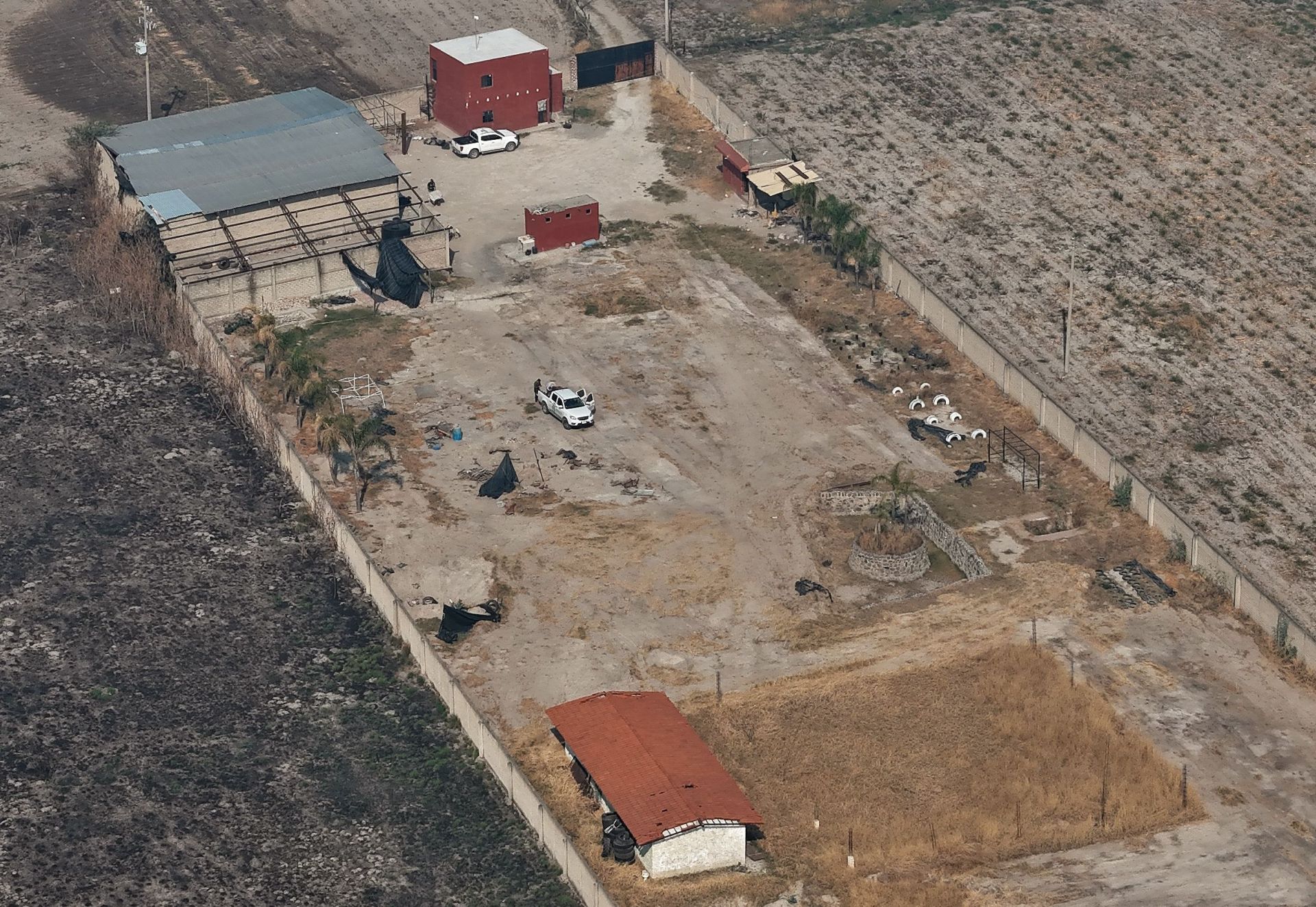 Imagen aérea del rancho Izaguirre, utilizado para entrenar a nuevos miembros, según las autoridades locales