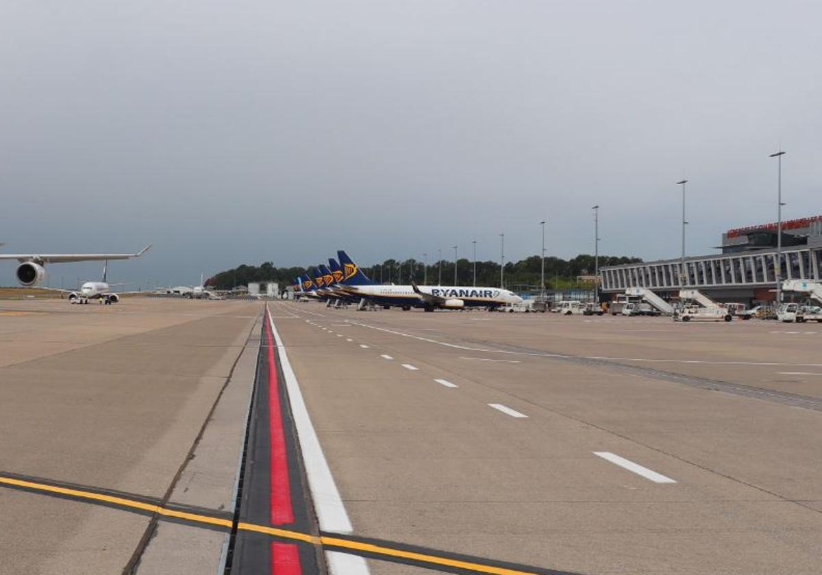 Pista del aeropuerto de Charleroi en Bélgica