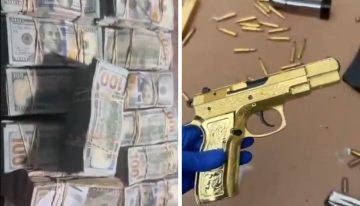 Golpe al crimen organizado en Honduras: incautan armas bañadas en oro y dos millones de dólares en efectivo