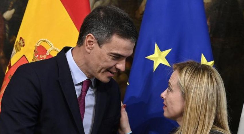 El partido de Meloni acusa a Sánchez de «poner en peligro la seguridad de todos» por su postura en la OTAN