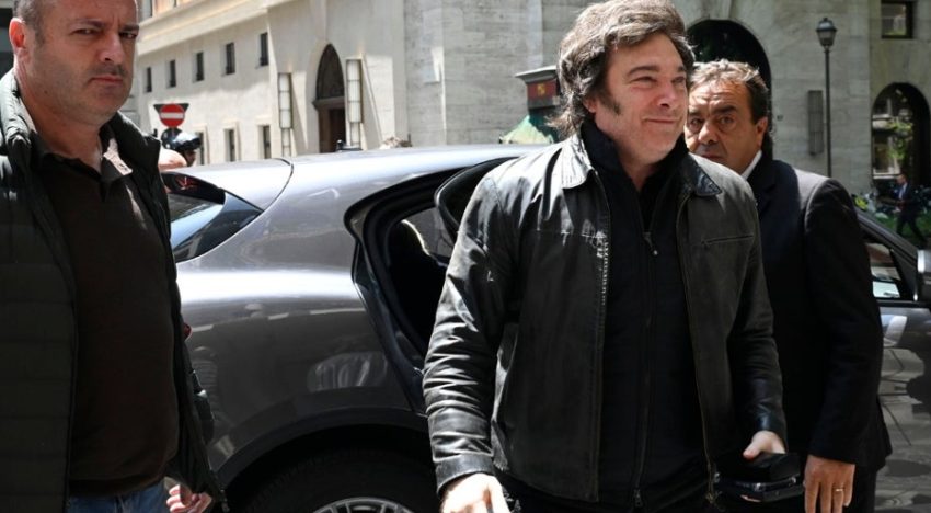 Milei comienza en Roma una gira europea que tendrá escala en España, sin agenda oficial
