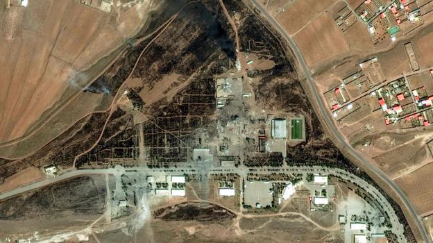Imagen después - Arsenal militar de misiles al norte de la ciudad de Tabriz atacado recientemente