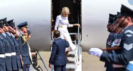 Nuevo desplante de Brigitte Macron a su marido: rechazó la ayuda del presidente francés al bajarse del avión en su visita a Reino Unido