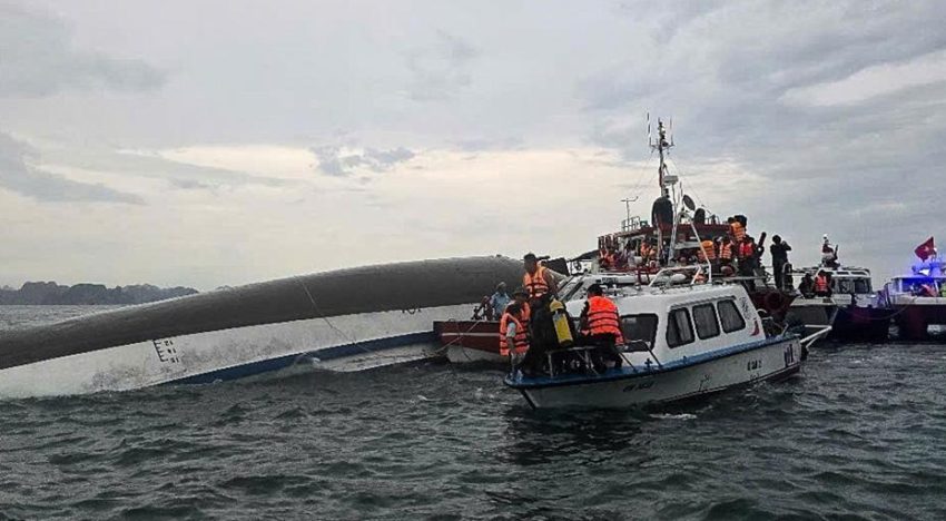 Al menos 34 muertos y más de una docena de desaparecidos en un naufragio de un barco turístico en Vietnam