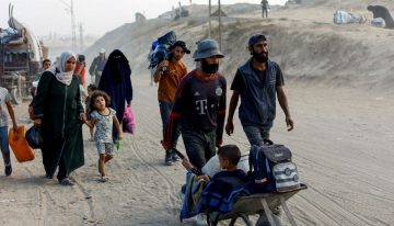 El éxodo a ninguna parte de los palestinos en Ciudad de Gaza