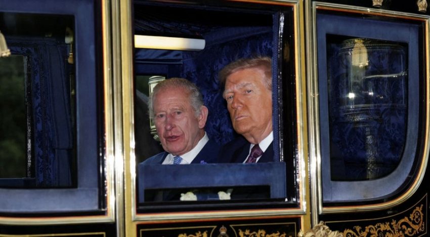 Trump se da un baño real en su histórica visita al Reino Unido