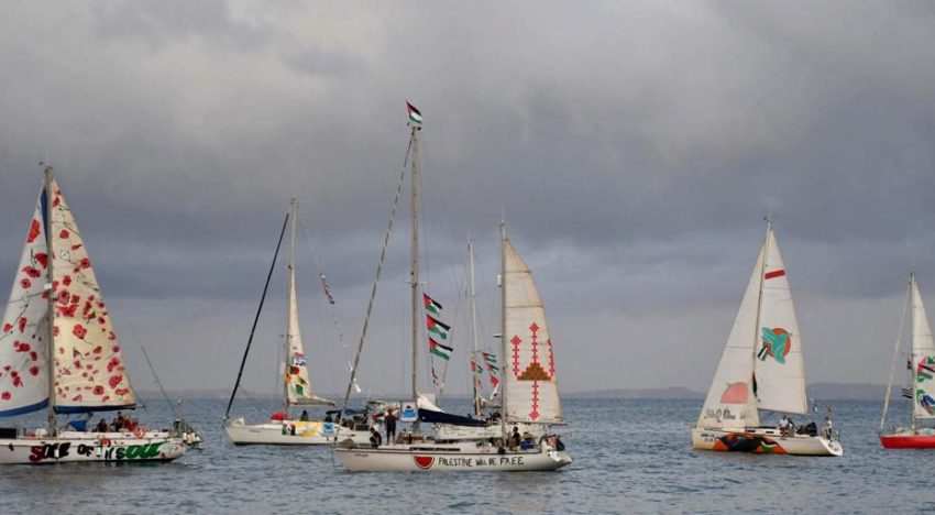 La Flotilla de Gaza alerta del acercamiento de varios buques «no identificados» tras haber entrado en la «zona de riesgo»
